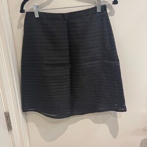 Banana Republic Black Textured A-Line Skirt